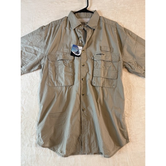 Hook & Tackle Other - Hook & Tackle Fishing Shirt Mens Medium Brown Outdoor Performance New Tag NWT